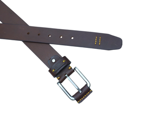 Ceinture britannique Browne en gros et sangle croisée avec boucle en cuivre |   Fournisseur de ceintures imperméables en cuir de vache sur mesure - Product Image 3