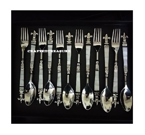 เครื่องเงินกระดานหมากรุกสุดสร้างสรรค์ของเกาหลี3ชิ้นมีดส้อมช้อนเซรามิกเครื่องใช้บนโต๊ะอาหารสำหรับงานปาร์ตี้ดีไซน์หรูหรา - Product Image 6