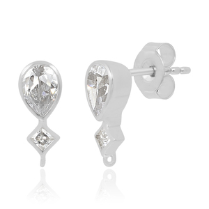 Hot Sale Dainty 925 <b>Sterling</b> <b>Silver</b> Zircon White Stone <b>Stud</b> <b>Earrings</b> for Women New Fashion Jewelry Engagement Anniversary Gift - Product Image 5