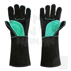 Guantes de soldadura de cuero de vaca duraderos con costuras de Kevlar para protección de soldadura de arco y MIG, de Pakistán - Product Image 4