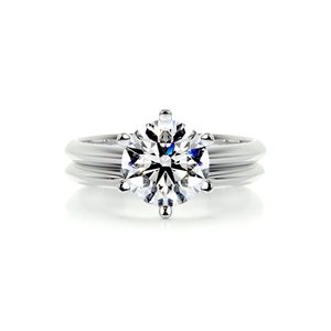 Ensemble de mariée diamant rond pour femmes - Product Image 3