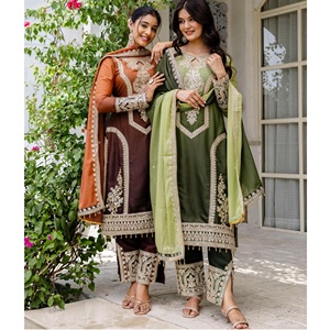 ชุดผ้าปักลาย salwar kameez สำหรับผู้หญิงที่มีการจับคู่ dupatta และสวมใส่สบายด้านล่างในราคาที่ดีที่สุด - Product Image 1