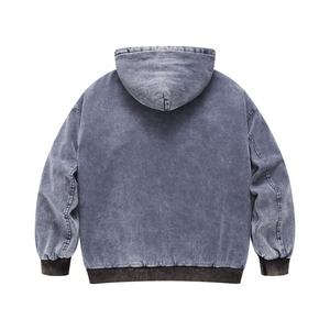 Veste en coton tissé de haute qualité Vintage Trendy Dirtyfit Wind Heavy Industry pour hommes impression personnalisée - Product Image 3