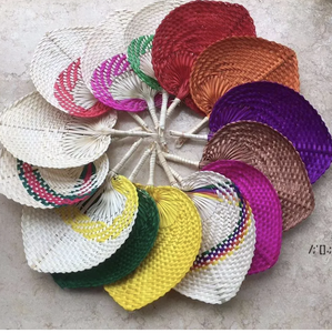 พัดลมใยไผ่ทำด้วยมือทำมือเหมาะสำหรับเป็นของขวัญหรือของตกแต่ง - Product Image 2