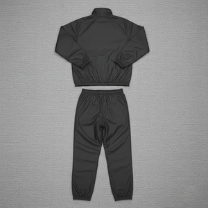 Tendance Hommes Polyester Jogger Sets Deux Pièces Zip Up Nylon Survêtements Premium Qualité Logo Personnalisé Noir Nylon Survêtement - Product Image 2