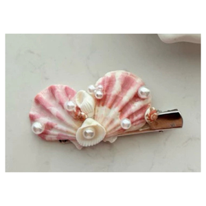 Pince à cheveux en coquillage naturel écologique, accessoires de cheveux en coquillage d'océan durables faits à la main pour femmes, design élégant et unique - Product Image 3