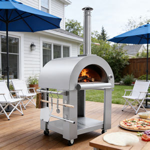 <span class=keywords><strong>Horno</strong></span> de Pizza a Leña HPO01S-1 de Acero Inoxidable 430 con Kit de Accesorios (<span class=keywords><strong>Pala</strong></span>/Cepillo/Cortador) - Product Image 1