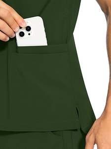 Costume de gommage pour hommes à la mode avec tissu évacuant l'humidité et ajustement réglable parfait pour une utilisation quotidienne à l'hôpital et au laboratoire - Product Image 5