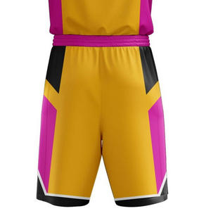 Meilleur prix uniforme de basket-ball pour hommes matériau respirant de haute qualité couleur unie à manches courtes pour la sublimation - Product Image 4