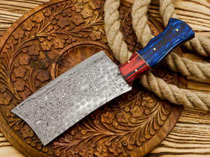 Couteau de cuisine de qualité supérieure Couperet en acier damassé à haute teneur en carbone Couteau durable à tranchant - Product Image 6