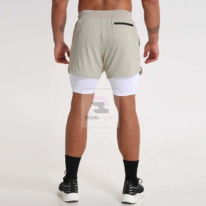 Pantalones cortos de doble capa para hombre al por mayor - Product Image 2