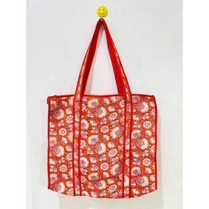 Bolso Tote de Algodón Acolchado con Estampado de Tigre, Hecho a Mano, de Primera Calidad, 18x18 Pulgadas, Ligero, Resistente y Moderno para Uso Diario, de BARMER CRAFT HOUSE - Product Image 4