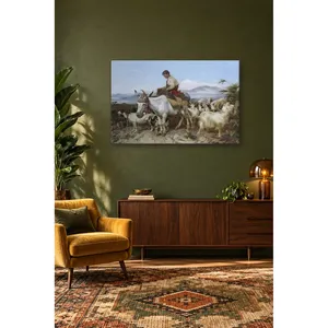 Fida Richard Ansdell Retour à la maison avec le bétail de chèvres, impression sur toile - Product Image 3