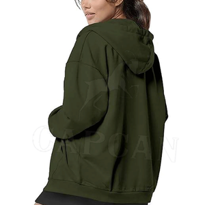 Sudadera con Capucha para Mujer de Capcon Sport, 100% Algodón Ecológico, Transpirable, con Cierre Completo y Logotipo Frontal en el Cuello, 220g, Invierno - Product Image 2