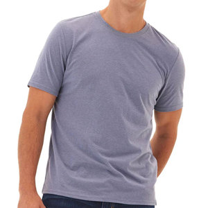 Camiseta transpirable de tres mezclas para hombre, camiseta informal transpirable de cuello redondo para hombre, camisetas cómodas de Color púrpura Lite con estilo - Product Image 1