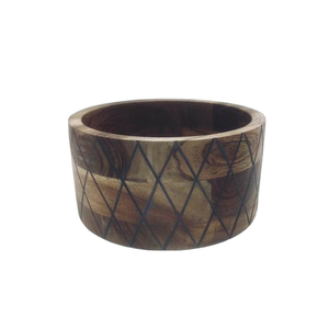 Bol de service de nourriture de forme ronde en bois de conception unique fini naturel pour la Table à manger de cuisine bols de service de nourriture en vrac faits à la main - Product Image 3