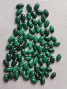 Malachite naturelle 3x5mm à 10x12mm Cabochon ovale dos plat-malachite lâche qualité AAA - Product Image 3
