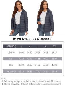 Chaquetas de burbuja hinchadas de talla grande para mujer, chaqueta acolchada con cremallera transpirable OEM personalizable para invierno - Product Image 3