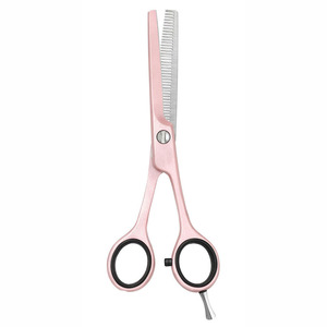Ciseaux amincissants 6 "Ciseaux de coupe de cheveux Couleur rose clair La beauté en acier inoxydable utilise des ciseaux amincissants pointus - Product Image 4