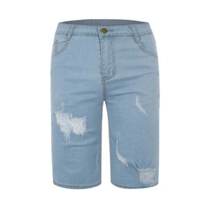 New Summer Denim Shorts Men <b>Jeans</b> Shorts Hole OEM Custom Wholesale Breathable <b>Jogger</b> Pants Oversized Male Denim Shorts for Boys - Product Image 1