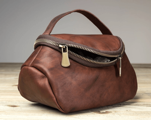 Bolsa de viaje portátil de piel auténtica para hombre al por mayor, neceser de gran capacidad para cosméticos, estuche organizador para maquillaje - Product Image 5