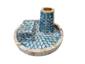 Plateau de brûleur d'encens cadeau Ramadan de Pvt Ltd traditionnel ensembles MOP incrustation Bakhoor brûleur Floral pour usage intérieur encens décoratif - Product Image 4