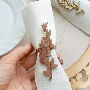 Eco-Friendly <b>Wooden</b> <b>Napkin</b> <b>Rings</b> with Customizable Design for Home Hotel Restaurant Party Occasions - Product Image 1