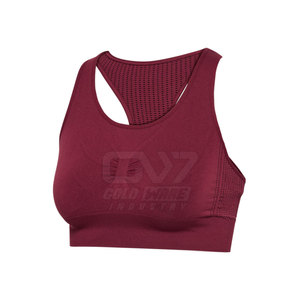 บราออกกำลังกายสำหรับผู้หญิงบราออกกำลังกายผ้าโพลีเอสเตอร์สแปนเด็กซ์ไร้ตะเข็บ - Product Image 2