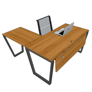 โต๊ะเกมมิ่งรูปตัวแอล BFTB009-TrapezBamboo ขนาด 140x150 ซม. พร้อมขาเหล็กพับได้แบบพกพา และฟังก์ชั่นจัดเก็บ ดีไซน์เรียบง่าย - Product Image 5