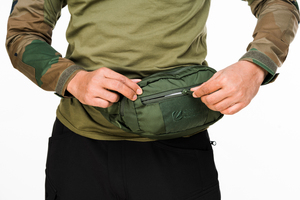 Elite Tactical Nylon Barrel-shaped Lightweight Waist Pouch Zipper Closure Durable Practical Offers Convenient Storage <b>Space</b> - Product Image 2