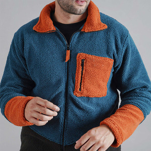 Chaqueta de Invierno Cálida de Forro Polar Sherpa con Capucha y Bolsillo con Cremallera, Chaquetas de Forro Polar Personalizadas para Caza, Chaqueta de Forro Polar Sherpa Cortavientos - Product Image 6