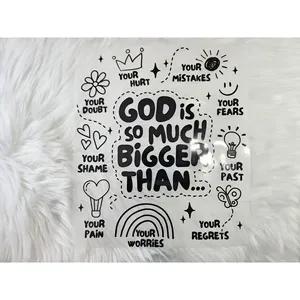 Adesivo Murale A25pen 'Dio È...', Aggiunge Ispirazione Spirituale al Tuo Spazio - Product Image 1