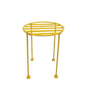 Lot de 3 jardinières rondes en fer de petite taille en fil métallique de couleur marron pour la décoration de la maison et du jardin - Product Image 4