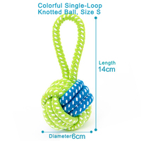Jouet en corde coloré pour chien avec nœuds tressés en coton durable, conception interactive pour tirer et mâcher, idéal pour l'entraînement des chiots, jeu intérieur et extérieur