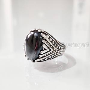 Bague pour homme en argent sterling 925 avec pierre précieuse onyx noir naturel, pierre de naissance de décembre, toutes tailles, bijoux arabes fins, vente en gros - Product Image 2