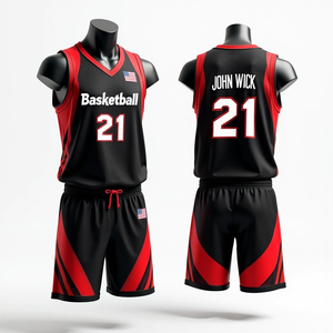 Camisetas de baloncesto de secado rápido transpirables de alta calidad RTS Conjuntos de ropa deportiva sublimada personalizada para hombres Uniformes de estilo veraniego - Product Image 1