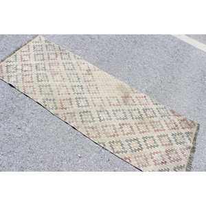 Tapis turc vintage, tapis Kilim 2,1x6 pieds, tapis à imprimé animal brun-rouge - Product Image 4