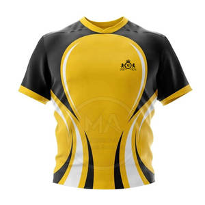 ชุดเครื่องแบบรักบี้ระบายอากาศได้ดีผ้าโพลีเอสเตอร์แห้งเร็วพิมพ์ลายโลโก้ได้ตามต้องการ100% ดีไซน์ล่าสุด - Product Image 4