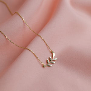 Collier à breloque artisanal au design de branche simple, fiançailles, mariage, fête, fabrication turque, bijoux en argent sterling 925 - Product Image 2