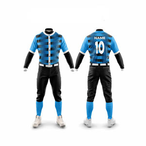 Ensemble d'uniformes de baseball unisexe personnalisables rouges maillot de sport impression par transfert de chaleur conception de logo personnalisé 100% polyester - Product Image 4