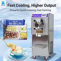 Machine à glace dure commerciale de style italien en acier inoxydable, capacité 60-80L/H, pour café et pâtisserie