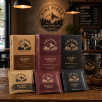 Sachets de café filtre individuels personnalisés AT PACK avec boîtes pour torréfacteurs, cafés, vente au détail et marques privées