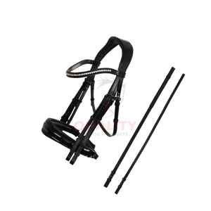 Ensemble de bride et de licol pour cheval avec selle anglaise rembourrée douce en cuir et quincaillerie résistante à la rouille pour une utilisation à long terme - Product Image 5