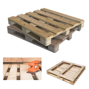 Palettes en bois massif pour utilisation en entrepôt Tailles pour stockage et expédition Structure de limitation des termites et des moisissures - Product Image 2