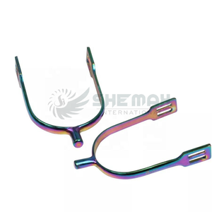 Espuelas de equitación de alto rendimiento elaboradas con materiales de calidad con logotipos y formas de grabado personalizados para una comodidad superior - Product Image 1