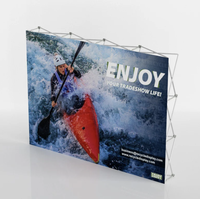 Support d'affichage pop-up professionnel classique en tissu à tension Velcro, cadre en aluminium, surface mate/brillante, installation facile, taille personnalisée