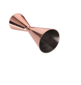 Vidrio Jigger de cobre personalizado artesanías de lujo espejo pulido vidrio Jigger de vino de tiro de alta calidad - Product Image 5