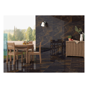 Le marbre de couleur noire de Floride ressemblait à des carreaux de porcelaine carreaux de sol muraux en dalle émaillée polie à bas prix - Product Image 4