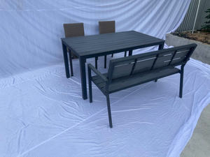 Juego de Muebles de Jardín de 4 Piezas, Tejido de Cuerda, Resistente a la Intemperie, Moderno, con Sillas Giratorias de Mimbre y Mesa de Comedor, Gris Claro Marrón - Product Image 5