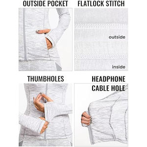 Chaqueta Deportiva con Cremallera Completa para Mujer, Ligera, Elástica, Ropa Deportiva Suave y Cómoda, Mezcla de Nailon y Elastano - Product Image 5